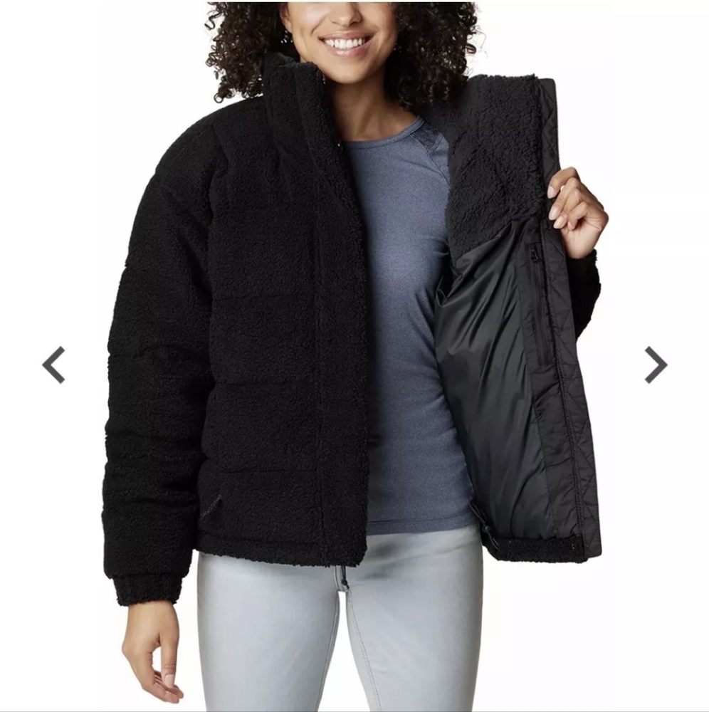 Columbia Women's Ruby Falls Novelty Black Jacket Size 1X $240